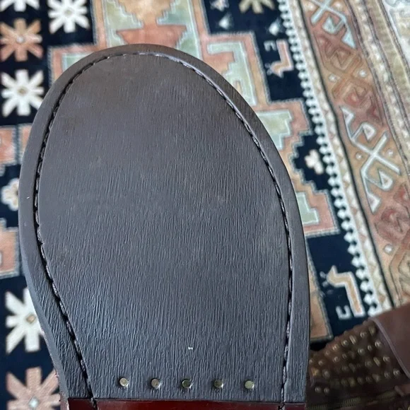 Studded Brown Ankle Boots - Picture 9 of 11